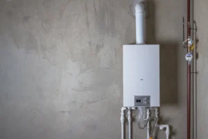 a newly installed tankless water heater